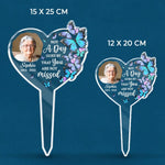 Custom Photo A Beautiful Soul - Memorial Personalized Custom Stain Glass Style Acrylic Garden Stake - Sympathy Gift For Family