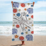 Wonderful Summer With Grandma - Family Personalized Custom Beach Towel - Summer Vacation Gift For Family