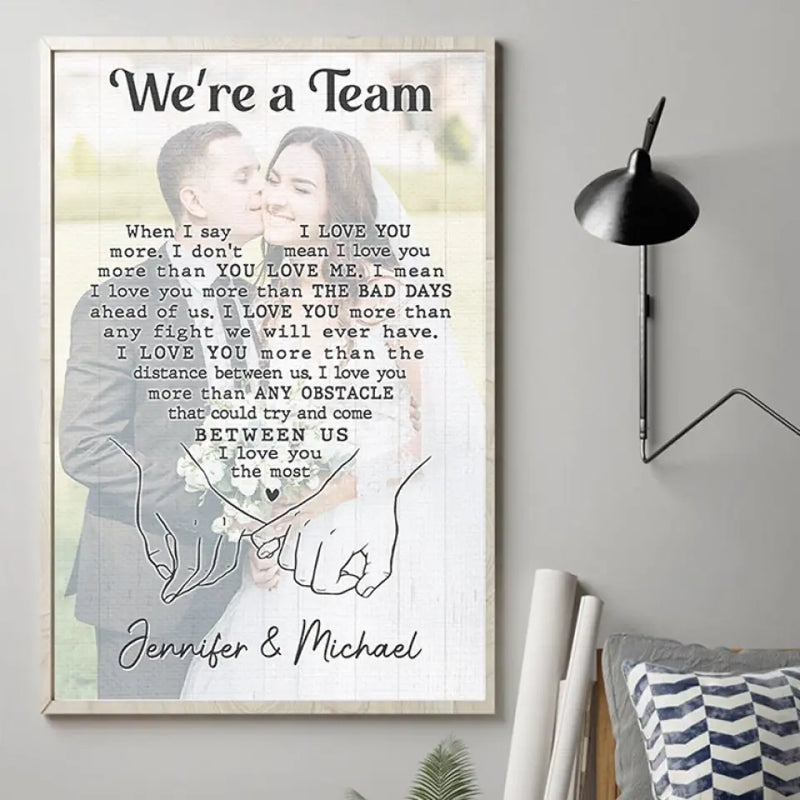 Custom Photo I Love You The Most - Couple Personalized Custom Vertical Poster - Gift For Husband Wife, Anniversary