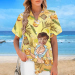 Custom Photo Summer Has Always Been My Favorite Season - Couple Personalized Custom Unisex Tropical Hawaiian Aloha Shirt - Summer Vacation Gift, Gift For Whiskey Lovers, Cocktail Lovers, Couples