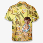 Custom Photo Summer Has Always Been My Favorite Season - Couple Personalized Custom Unisex Tropical Hawaiian Aloha Shirt - Summer Vacation Gift, Gift For Whiskey Lovers, Cocktail Lovers, Couples