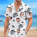 Custom Photo Happiness Is A Summer Day With Family - Family Personalized Custom Unisex Tropical Hawaiian Aloha Shirt - Summer Vacation Gift For Family