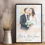 Custom Photo Wedding Gifts for Couples - Personalized Poster