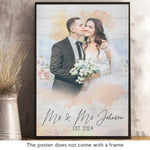 Custom Photo Wedding Gifts for Couples - Personalized Poster