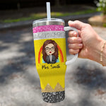 Teaching Is The Ultimate Act Of Optimism - Teacher Personalized Custom 40 Oz Stainless Steel Tumbler With Handle - Gift For Teacher