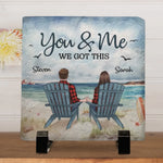 You Are The Love Of My Life - Couple Personalized Custom Square Shaped Stone With Stand - Gift For Husband, Wife, Couple
