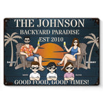 Good Food, Good Times - Family Personalized Custom Home Decor Metal Sign - House Warming Gift For Family