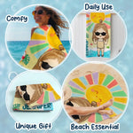 Smell The Sea And Feel The Sky - Family Personalized Custom Beach Towel - Summer Vacation Gift, Birthday Pool Party Gift For Kids, Brothers, Sisters