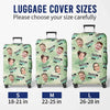 Custom Photo Remember That Happiness Is A Way Of Travel - Family Personalized Custom Luggage Cover - Summer Vacation Gift For Family Members