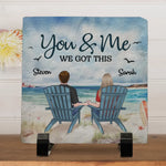 You Are The Love Of My Life - Couple Personalized Custom Square Shaped Stone With Stand - Gift For Husband, Wife, Couple