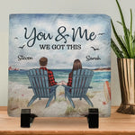 You Are The Love Of My Life - Couple Personalized Custom Square Shaped Stone With Stand - Gift For Husband, Wife, Couple