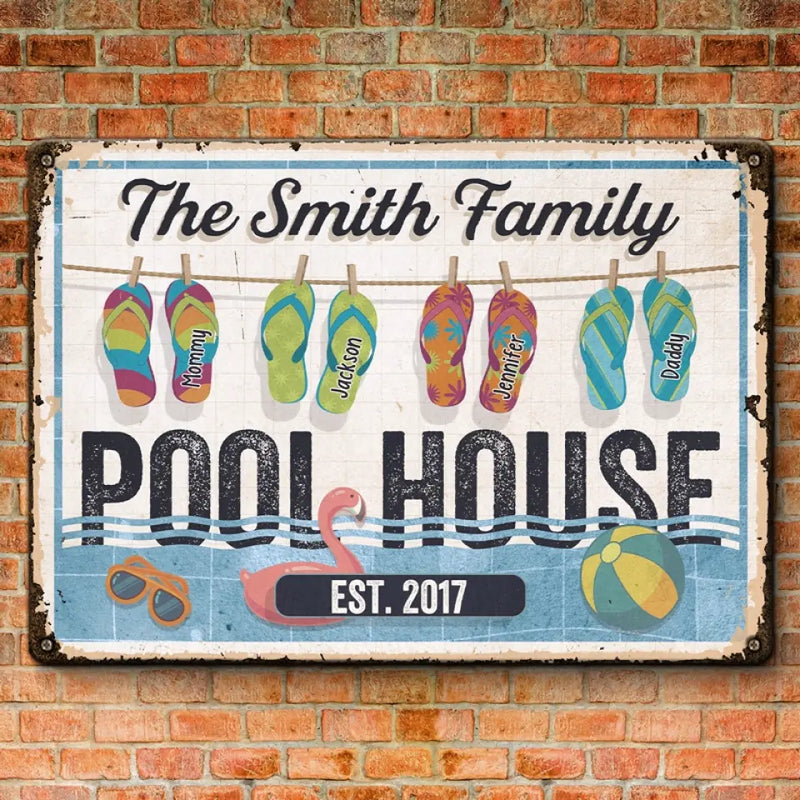 Together Is A Beautiful Place To Be - Family Personalized Custom Home Decor Metal Sign - House Warming Gift For Family Members