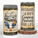 Together We Watch People Park Their Campers - Camping Personalized Custom 4 In 1 Can Cooler Tumbler - Gift For Couple, Husband, Wife