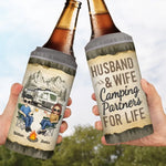 Together We Watch People Park Their Campers - Camping Personalized Custom 4 In 1 Can Cooler Tumbler - Gift For Couple, Husband, Wife