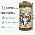 Together We Watch People Park Their Campers - Camping Personalized Custom 4 In 1 Can Cooler Tumbler - Gift For Couple, Husband, Wife