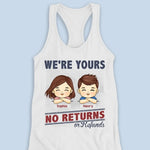 No Returns Or Refunds - Family Personalized Custom Racer Back Tank Top - Gift For Mom, Grandma