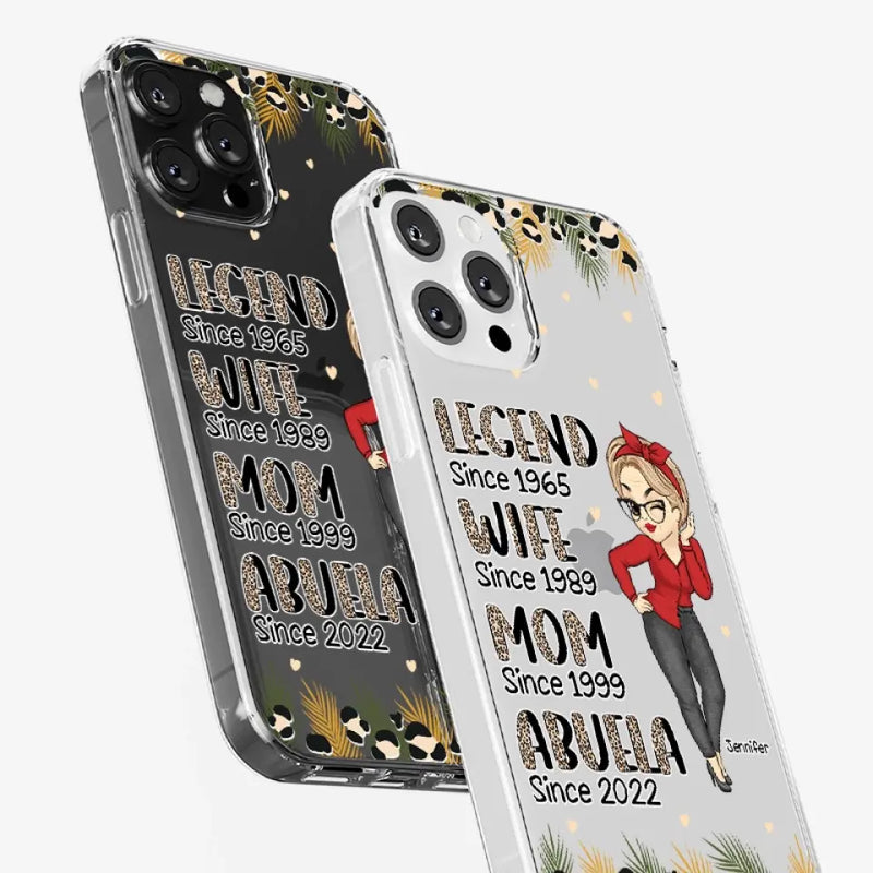 Promoted To Great Grandma - Family Personalized Custom Clear Phone Case - Gift For Mom, Grandma