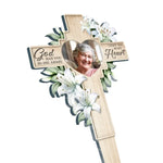 Custom Photo My Brain Knew, But My Heart Just Wasn't Ready - Memorial Personalized Custom Stain Glass Style Acrylic Garden Stake - Sympathy Gift For Family