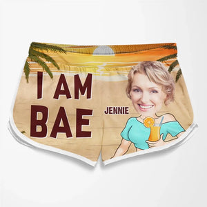 Custom Photo If Lost Return To Bae - Funny Personalized Custom Tropical Hawaiian Aloha Couple Beach Shorts - Summer Vacation Gift, Birthday Party Gift For Husband Wife