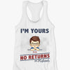 No Returns Or Refunds - Family Personalized Custom Racer Back Tank Top - Gift For Mom, Grandma