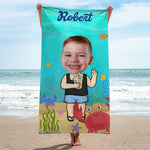 Custom Photo Every Mile, A New Memory - Family Personalized Custom Beach Towel - Summer Vacation Gift, Birthday Pool Party Gift For Kids