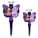 Custom Photo In Our Memories Forever - Memorial Personalized Custom Stain Glass Style Acrylic Garden Stake - Sympathy Gift For Family