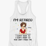 Custom Name Funny Retirement Gifts for Women - Personalized Racer Back Tank Top