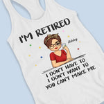 Custom Name Funny Retirement Gifts for Women - Personalized Racer Back Tank Top