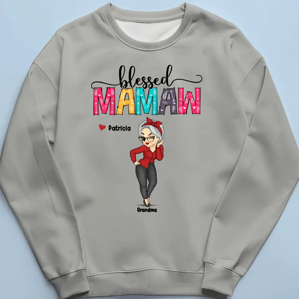 Family Love Grandma Blessed Mamaw T-Shirt Family Love Grandma Blessed Mamaw T-Shirt