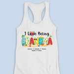 Custom Name Grandma Gifts for Women - Personalized Racer Back Tank Top