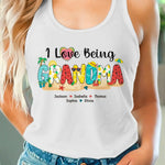 Custom Name Grandma Gifts for Women - Personalized Racer Back Tank Top