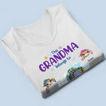 This Grandma Belongs To - Family Personalized Custom Racer Back Tank Top - Gift For Grandma