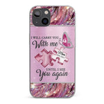 A Piece Of My Heart Lives In Heaven - Memorial Personalized Custom Clear Phone Case - Sympathy Gift For Family