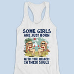 Summer Is Calling - Bestie Personalized Custom Racer Back Tank Top - Gift For Best Friends, BFF, Sisters