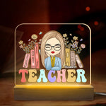 Custom Name Teacher Appreciation Gifts - Personalized Acrylic LED Light