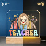 Custom Name Teacher Appreciation Gifts - Personalized Acrylic LED Light