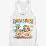 Dog Mom - Dog Personalized Custom Racer Back Tank Top - Gift For Pet Owners, Pet Lovers