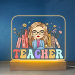 Custom Name Teacher Appreciation Gifts - Personalized Acrylic LED Light