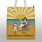 Custom Name Dog Beach Gifts - Personalized Beach Bag