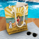 Custom Name Dog Beach Gifts - Personalized Beach Bag