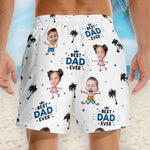 Custom Photo We Host The Sun Party - Family Personalized Custom Tropical Hawaiian Aloha Men Beach Shorts - Summer Vacation Gift For Dad