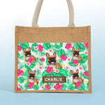 Custom Photo Life Is Better At The Beach - Dog & Cat Personalized Custom Tote Gift Bags, Jute Tote Bags, Beach Bags - Gift For Dog Lovers, Dog Moms, Pet Parents