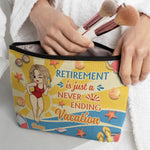 Retired See You At The Beach - Family Personalized Custom Cosmetic Bag - Gift For Coworkers, Wife, Mom