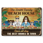 Custom Family Name Beach House Gifts - Personalized Metal Sign