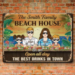 Custom Family Name Beach House Gifts - Personalized Metal Sign