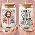 Books Are A Uniquely Portable Magic - Personalized Custom Glass Cup, Iced Coffee Cup - Gift For Book Lovers