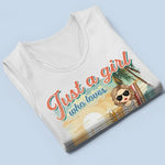Custom Name Beach Lover Gifts for Women - Personalized Racer Back Tank Top