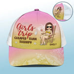 Life’s A Beach & We’re Just Enjoying The Waves - Bestie Personalized Custom Mesh-back Baseball Cap, Baseball Trucker Cap - Summer Vacation Gift For Best Friends, Sisters