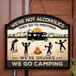 Custom Name Funny Camping Gifts for Friends - Personalized Wood Sign