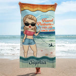 My Favorite Travel Partner - Couple Personalized Custom Beach Towel - Summer Vacation Gift For Couple, Husband, Wife